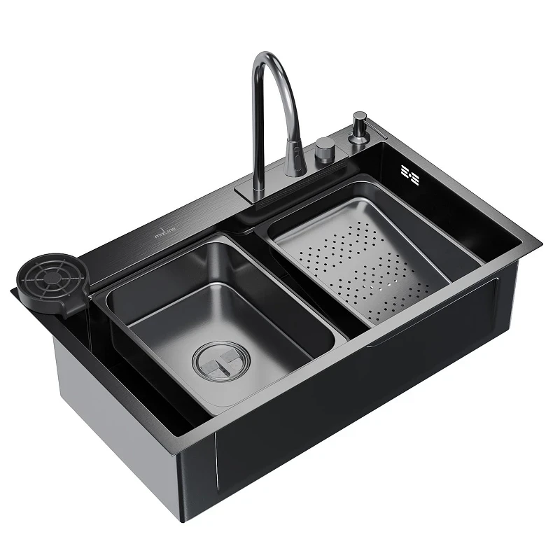 Кухонная мойка Mixline Pro 75 552104 цвет Черный графит