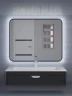 Зеркало Uperwood Modul 65 3049345671 с подсветкой цвет Черный с сенсорным выключателем и подогревом