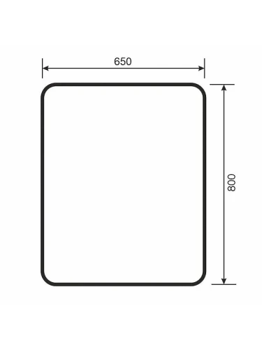 Зеркало Uperwood Modul 65 3049345671 с подсветкой цвет Черный с сенсорным выключателем и подогревом