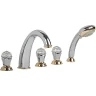 Смеситель на борт ванны Migliore Korona Swarovski ML.KRN-4780.CRDO цвет Хром Золото
