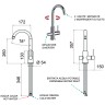 Смеситель для кухни Remer Minimal N792DWXV Сталь