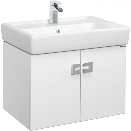 Тумба под раковину Aquaton Оптима 67 1A124101OP010 подвесная Белая МДФ / ЛДСП