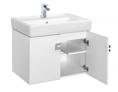 Тумба под раковину Aquaton Оптима 67 1A124101OP010 подвесная Белая МДФ / ЛДСП