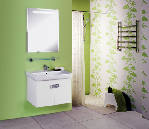 Тумба под раковину Aquaton Оптима 67 1A124101OP010 подвесная Белая МДФ / ЛДСП