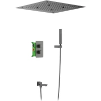 Душевая система Timo Petruma SX-5019/18SM с термостатом Черное золото