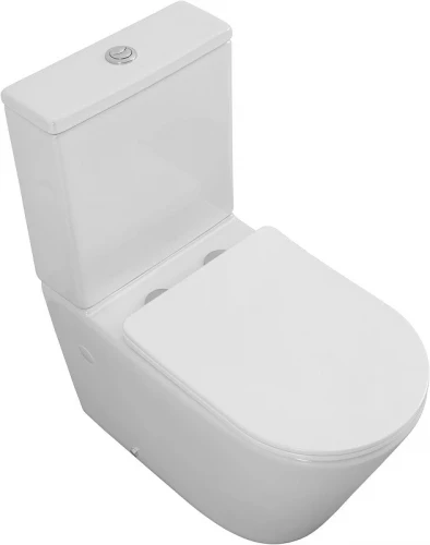 Унитаз компакт Aquanet Atago 3.0 Tornado 348002 цвет Белый без бачка с сиденьем Микролифт