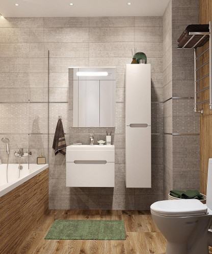 Тумба с раковиной DIWO Коломна 60 подвесная цвет Белый