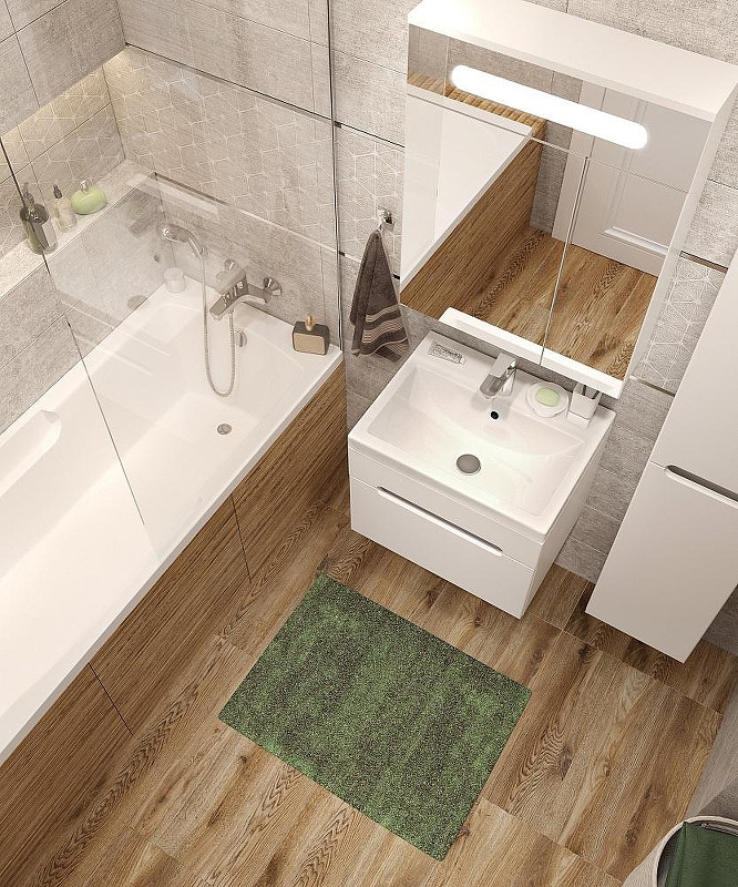 Тумба с раковиной DIWO Коломна 60 подвесная цвет Белый