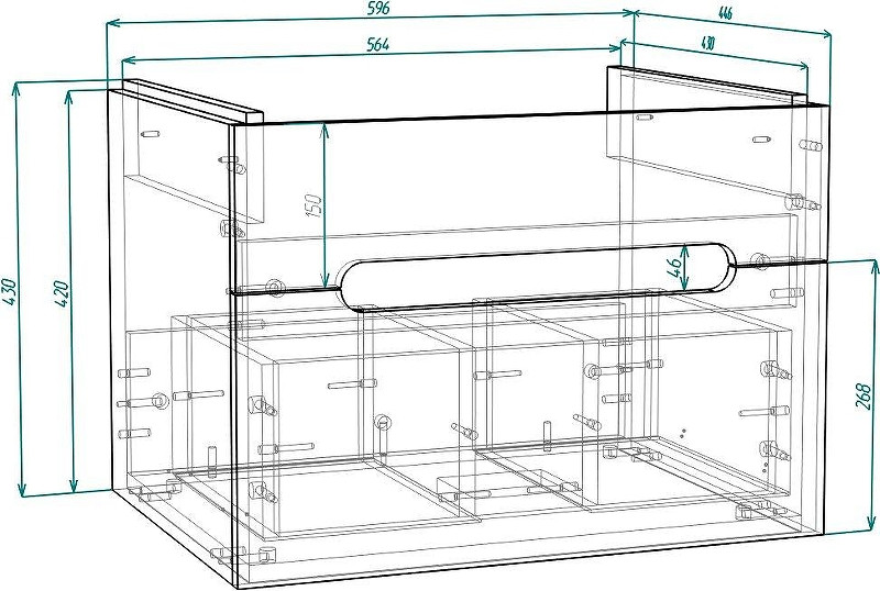 Тумба с раковиной DIWO Коломна 60 подвесная цвет Белый