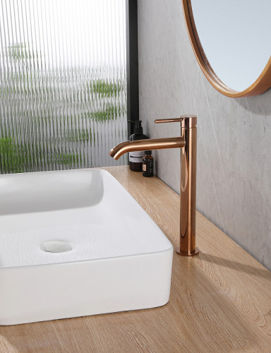 Смеситель для раковины Abber Wasser Kreis AF8111RG Розовое золото