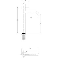 Смеситель для раковины Abber Wasser Kreis AF8111RG Розовое золото