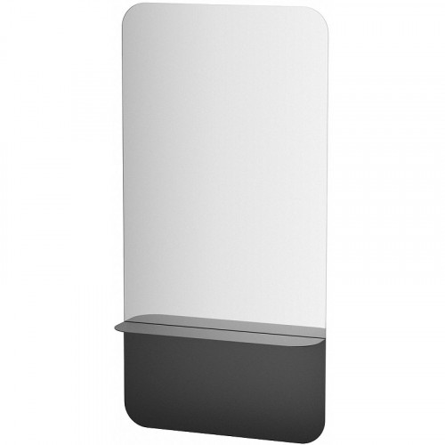 Зеркало Evoform Shadow 120x60 BY 0553 с металлической полочкой - Черный цвет стекло