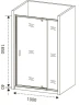 Душевая дверь Good Door Orion WTW-PD-100-C-CH 100 профиль Хром стекло прозрачное