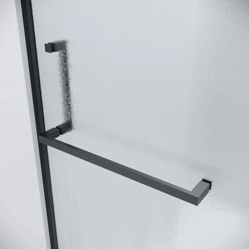 Душевой уголок Grossman Pragma 100x100 L 120.K33.03.1010.21.02 профиль Черный матовый стекло шиншилла