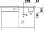 Кухонная мойка Blanco Subline 340/160-U L 523557 Кофе искусственный камень (литьевой мрамор) встраиваемый
