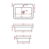 Раковина Artceram Fuori 60 TFL034 41 00 Matera фарфор полувстраиваемая