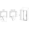 Душевая дверь Ravak Cool COSD2-110 X0VVDC300Z1 профиль Черный стекло Transparent