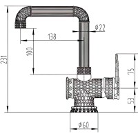Смеситель для раковины ZorG Antic A 419 U-BR LOFT Бронза латунь