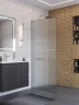 Душевая перегородка BelBagno Uno 90 UNO-L-1-TB-90-FL-Cr профиль Хром стекло рифленое