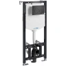 Инсталляция WasserKRAFT Aller 10TLT.010.ME.MB02 для унитаза с Черной матовой клавишей смыва нержавеющая сталь