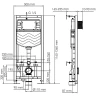 Инсталляция WasserKRAFT Aller 10TLT.010.ME.MB02 для унитаза с Черной матовой клавишей смыва нержавеющая сталь