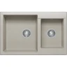 Кухонная мойка Polygran Brig-772 №14 621473 Серая искусственный камень (литьевой мрамор) встраиваемый