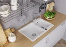 Кухонная мойка Polygran Brig-772 №14 621473 Серая искусственный камень (литьевой мрамор) встраиваемый