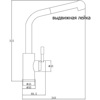 Смеситель для кухни ZorG Steel Hammer SH 5144 INOX Нержавеющая сталь нержавеющая сталь на столешницу
