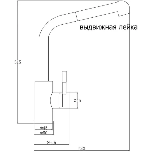 Смеситель для кухни ZorG Steel Hammer SH 5144 INOX Нержавеющая сталь нержавеющая сталь на столешницу