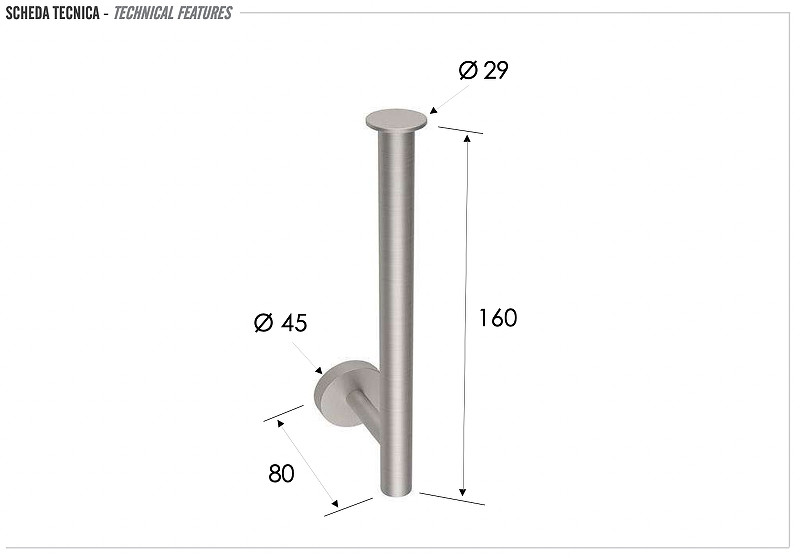 Держатель запасного рулона Remer Inox SSXI62 цвет Нержавеющая сталь