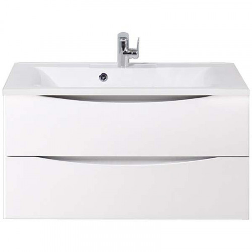 Тумба под раковину BelBagno Marino 80 MARINO-800-2C-SO-BL-P подвесная Bianco Lucido МДФ / ЛДСП