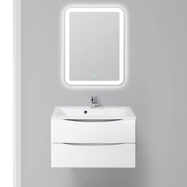 Тумба под раковину BelBagno Marino 80 MARINO-800-2C-SO-BL-P подвесная Bianco Lucido МДФ / ЛДСП
