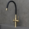 Смеситель для кухни Lemark Expert LM5083LGN-Black цвет Светлое золото Черный