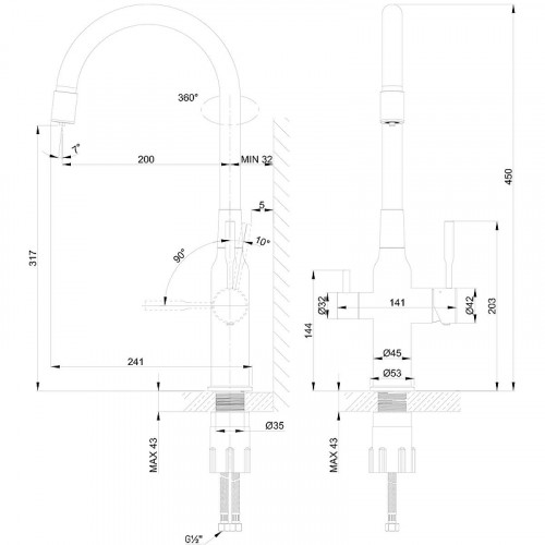 Смеситель для кухни Lemark Expert LM5083LGN-Black цвет Светлое золото Черный