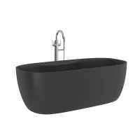 Ванна из искусственного камня Kludi Resa S 170x80 53BF0339 цвет Черный матовый