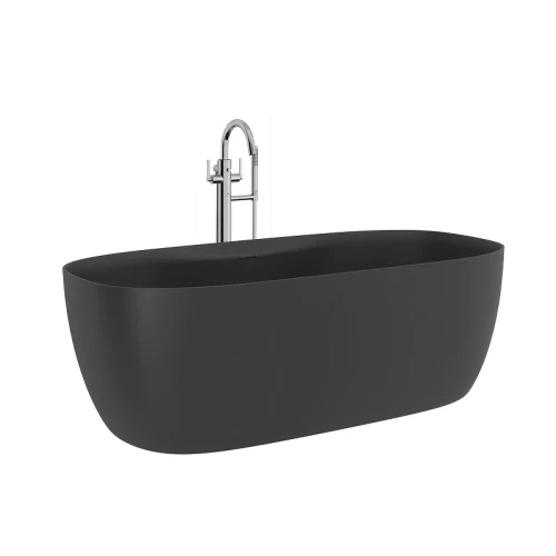 Ванна из искусственного камня Kludi Resa S 170x80 53BF0339 цвет Черный матовый