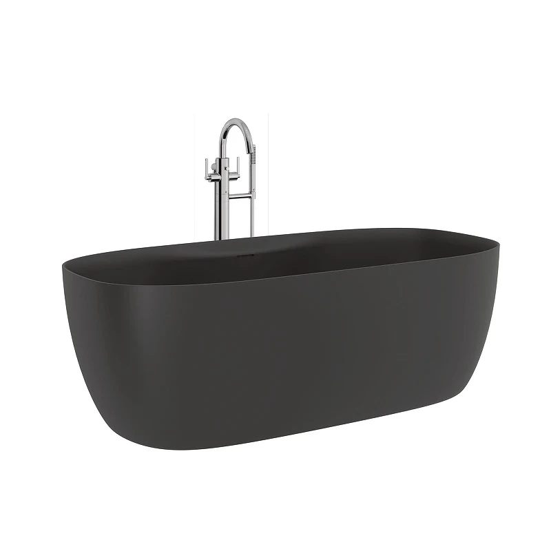 Ванна из искусственного камня Kludi Resa S 170x80 53BF0339 цвет Черный матовый