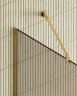Душевая перегородка Maybah Glass MGD-697-3у 790x1950 в узком профиле Золото стекло бронзовое матовое