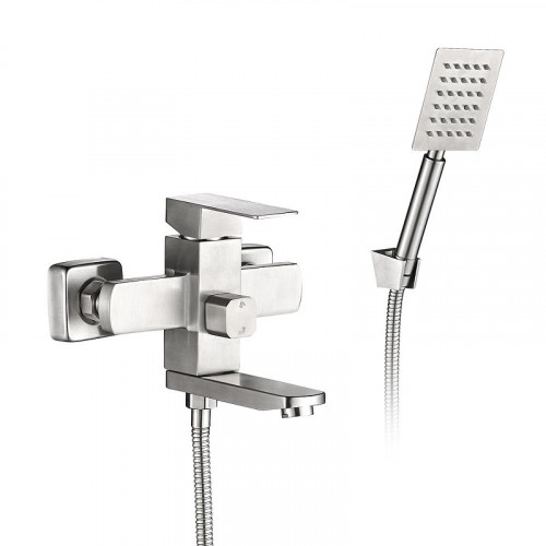 Смеситель для ванны WesnaArt Kubus KUB13-310 цвет Сатин