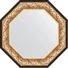 Зеркало Evoform Octagon 70х70 BY 3845 в багетной раме - Барокко золото 106 мм стекло
