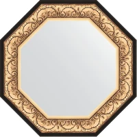 Зеркало Evoform Octagon 70х70 BY 3845 в багетной раме - Барокко золото 106 мм стекло