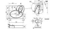 Раковина Эстет Lea 60 ФР-00003451 на стиральную машину Белая искусственный камень (литьевой мрамор) подвесная, на стиральную машину