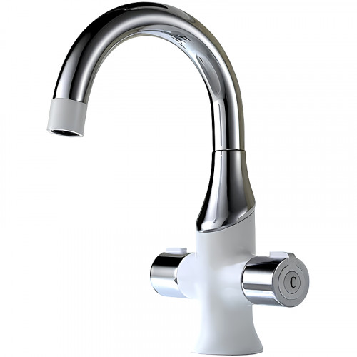 Смеситель для раковины Gappo G49 G1049 Белый Хром латунь