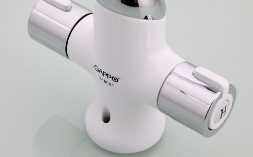 Смеситель для раковины Gappo G49 G1049 Белый Хром латунь