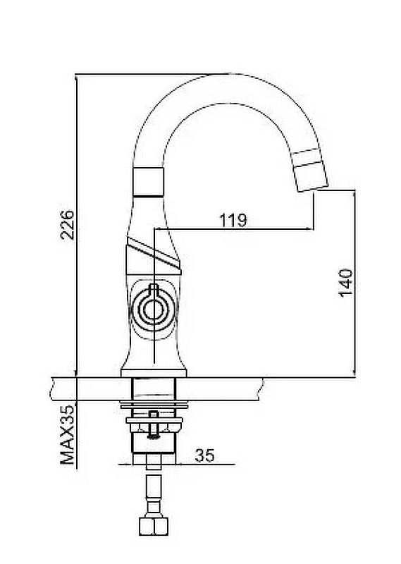 Смеситель для раковины Gappo G49 G1049 Белый Хром латунь