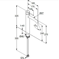 Смеситель для раковины Kludi Bozz 38286N076 Золото брашированное
