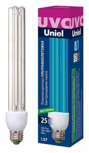 Лампа бактерицидная Uniel  E27 25Вт K UL-00007271