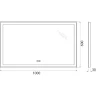 Зеркало BelBagno 100 SPC-GRT-1000-600-LED-TCH-WARM с подсветкой с подогревом с сенсорным выключателем стекло