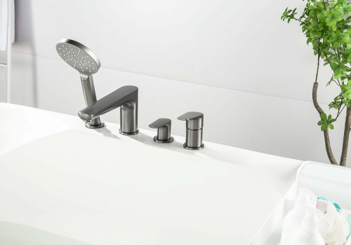 Смеситель на борт ванны Aquatek Бетта AQ1148BGM цвет Оружейная сталь