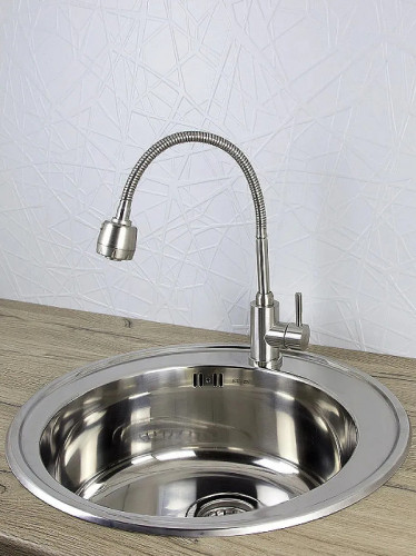 Смеситель для кухни Viko V-4414 Серебро